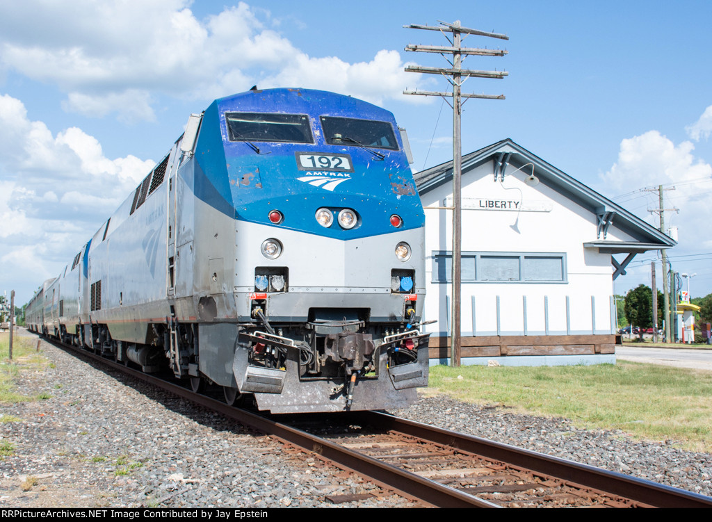 AMTK 192 passes the old Liberty Depot